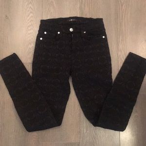 ❤️ 7 For All Mankind Black Jeans with Pattern…